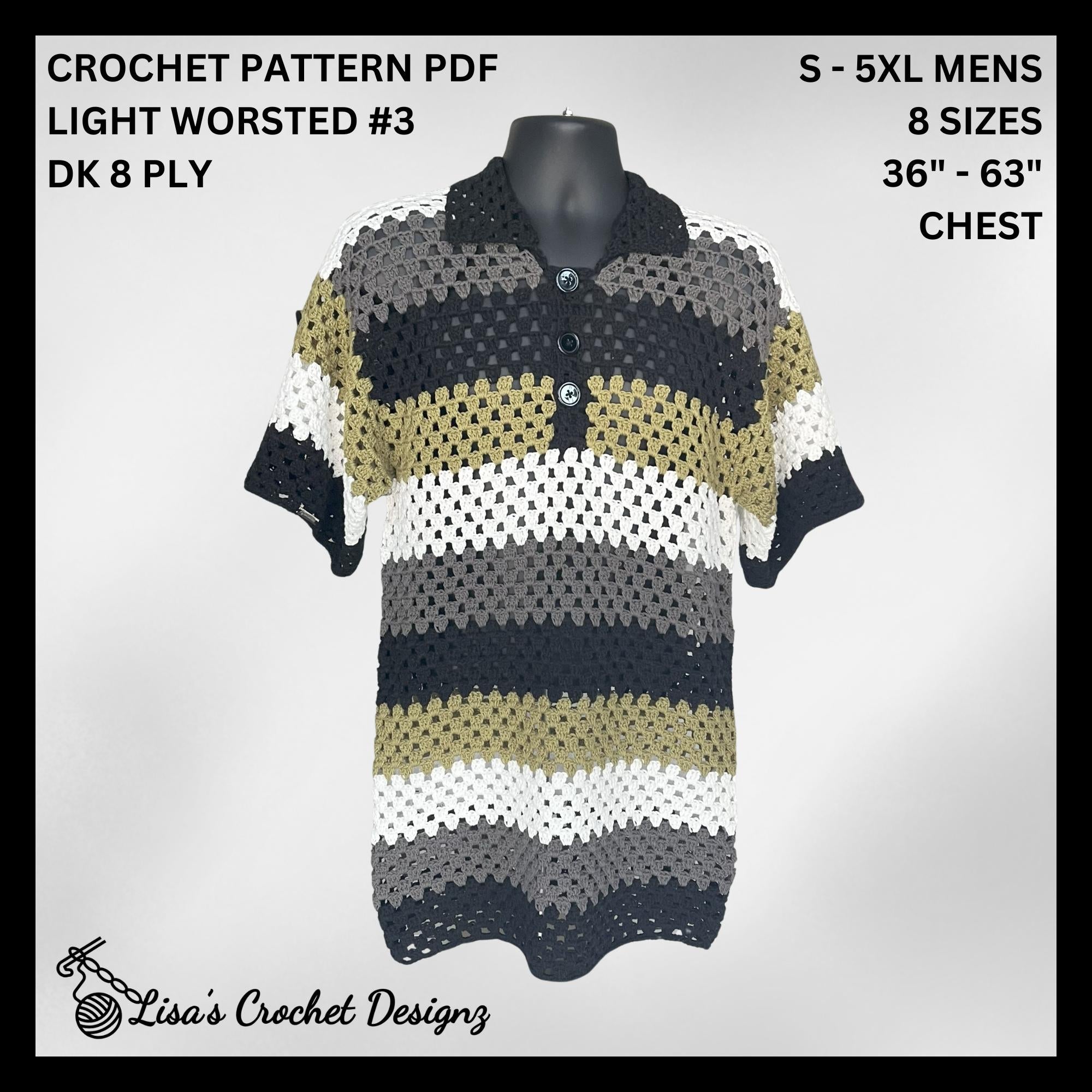 Granny Stitch Mens Polo and Shorts Set