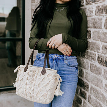 Charlene Cabled Crochet Purse