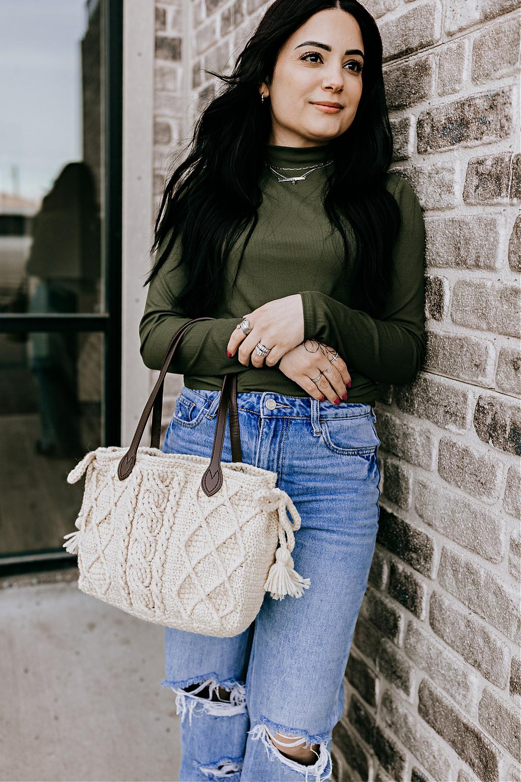 Charlene Cabled Crochet Purse
