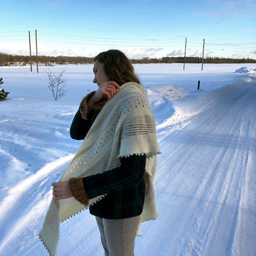Snow night shawl
