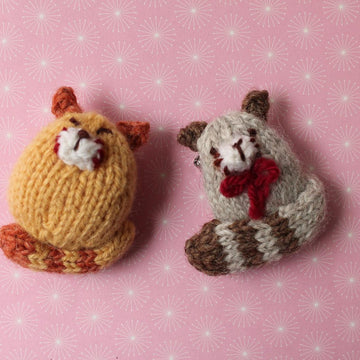 Animal Fun Face Brooches