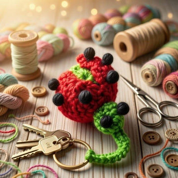 Crochet Ladybug Keychain Pattern – PDF + Video Tutorial