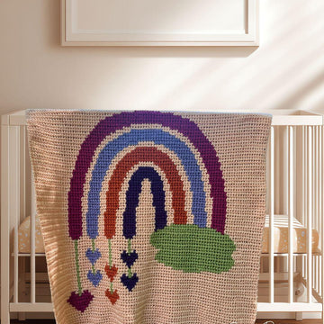 Rainbow Boho Baby Blanket