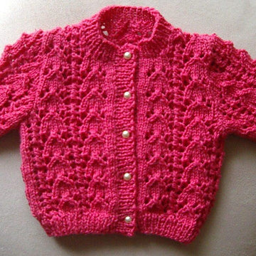 Jasmine - babies 8ply lace jacket