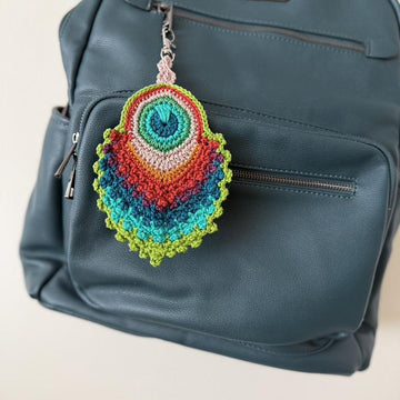 Iridesca Peacock Feather Bag Charm