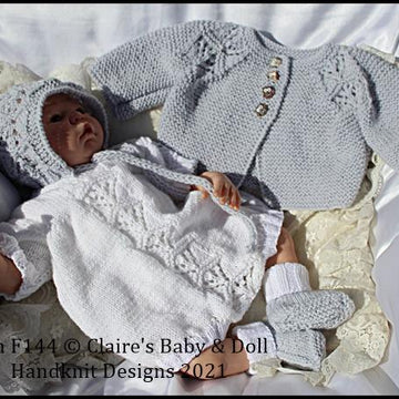 Romper & Jacket Set 16-22 inch dolls/newborn/0-3m baby