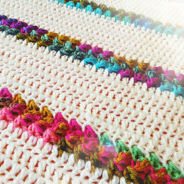 Rose Garden Stripes Throw
