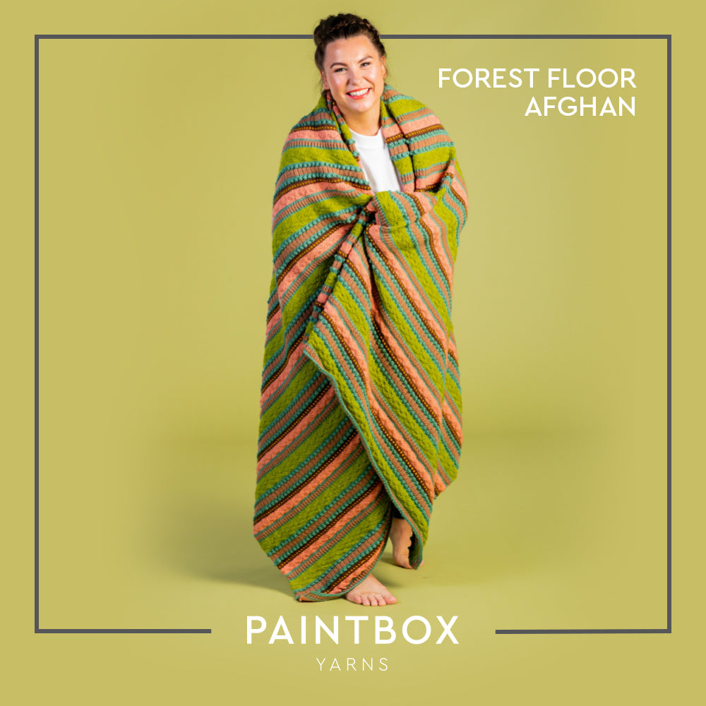 Forest Floor Afghan - Free Afghan Knitting Pattern For Home in Paintbox Yarns Simply DK by Paintbox Yarns