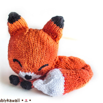Knit Sleepy Fox Amigurumi
