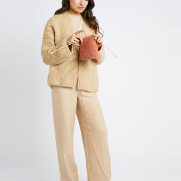 Gotta Feeling Cardigan in Wool and the Gang Feeling Good Yarn - Leaflet