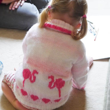 Flamingos and Hearts Sweater