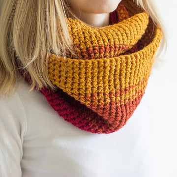 Autumn leaves infinity scarf