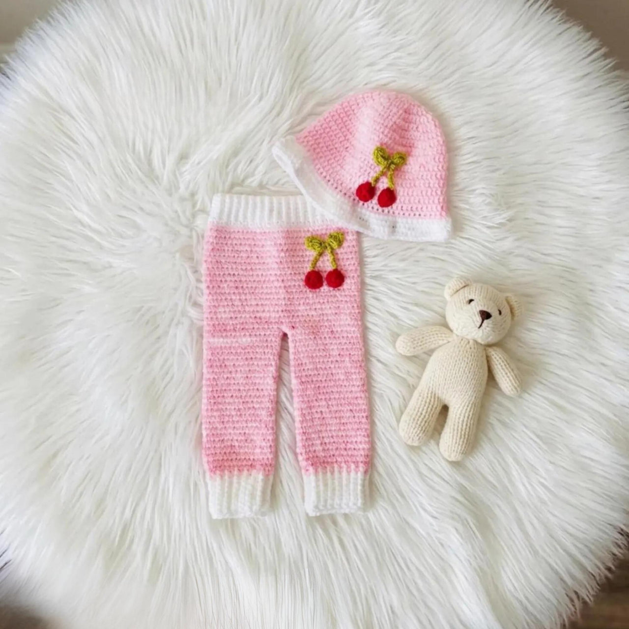 Girls Cherry Blossom Pants and Hat