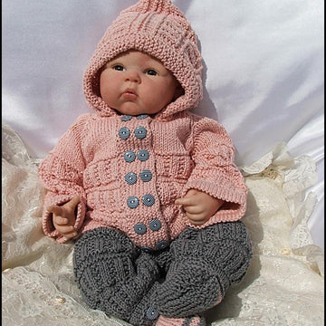 Hooded Jacket Set 16-22” doll/0-3m baby