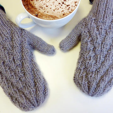 Zigzag Hat, Mittens and Cowl Set
