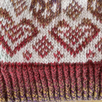 Fair Isle Heart Beanie