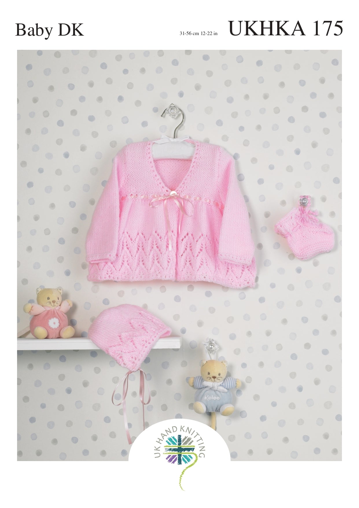 UKHKA 175 Matinee Coat, Bonnet and Bootees - UKHKA175pdf - Downloadable PDF