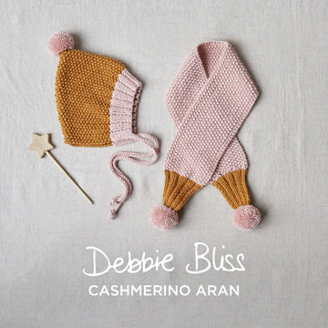 Bobbi Bonnet & Scarf - Knitting Pattern for Babies in Debbie Bliss Cashmerino Aran