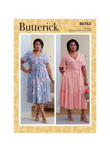 Butterick Women's Dress B6763 - Sewing Pattern