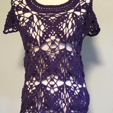 Lacy Flutter Cap Sleeve Top