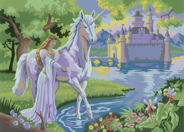 Royal Brush Junior Large Paint By Number Kit 15.25"X11.25" - Fairy Castle