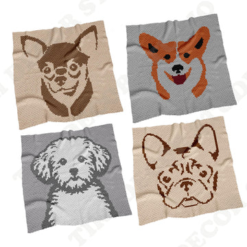 Dog Breeds Blanket C2C CROCHET PATTERNS BUNDLE