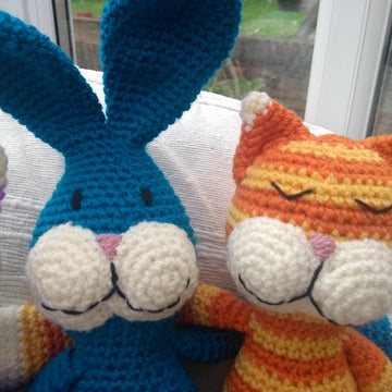 Big Floppy Bunny and Cat