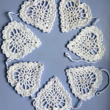 Irish Hearts Filet Lace Wedding Buntings