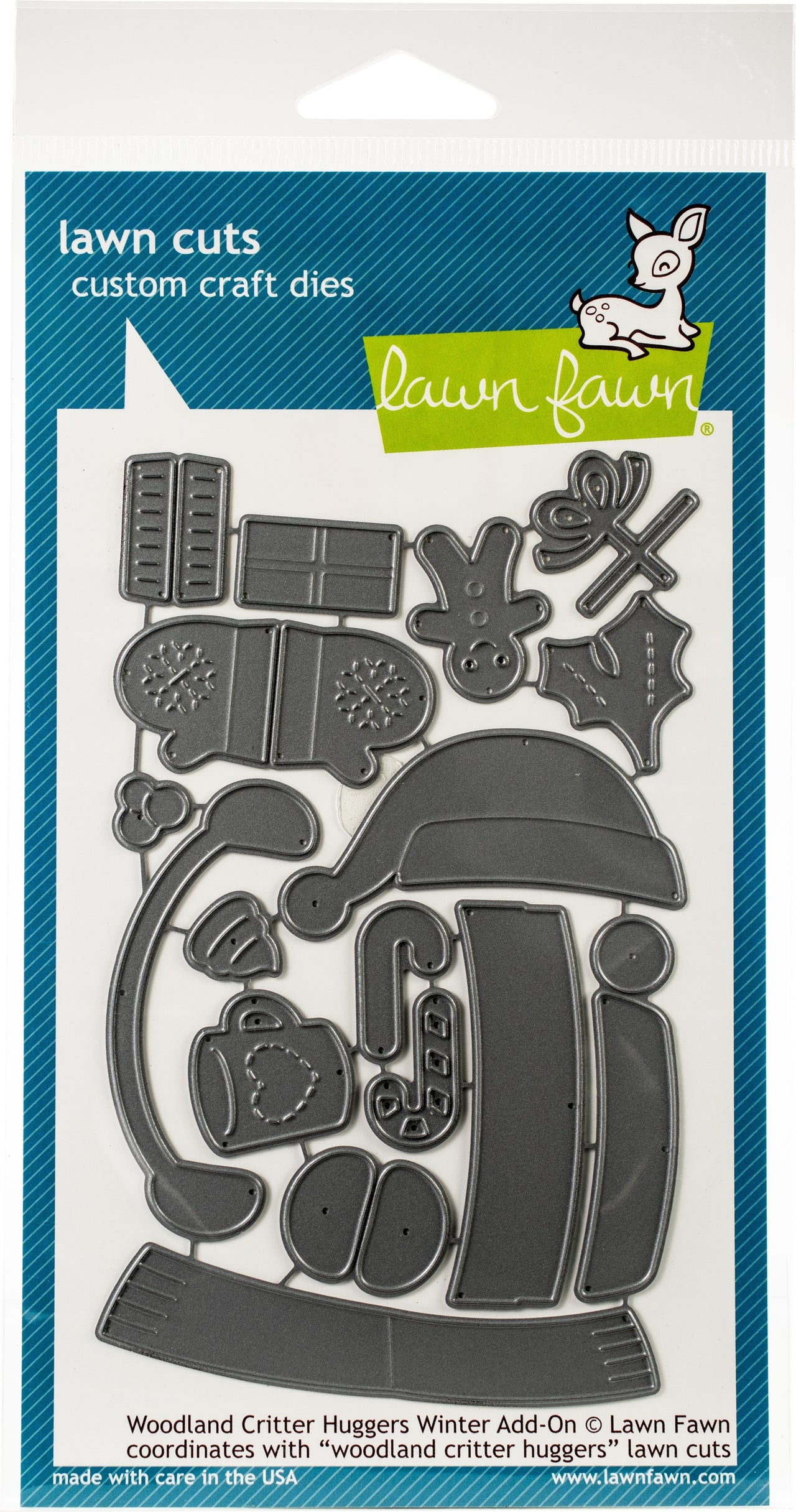 Lawn Fawn Lawn Cuts Custom Craft Die - Woodland Critter Huggers Winter Add-On