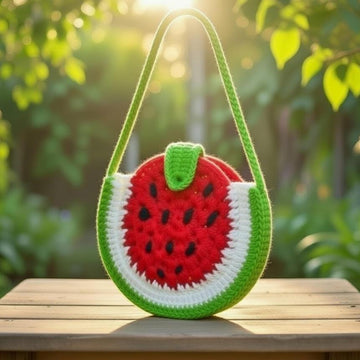 Watermelon Crochet Bag Pattern PDF + Video Tutorial