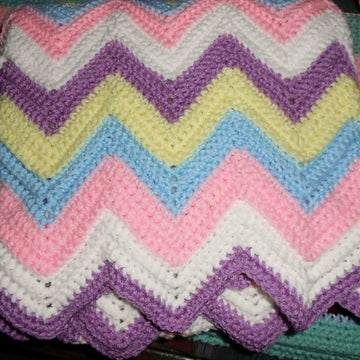 Ripple Crib Blanket and Critters