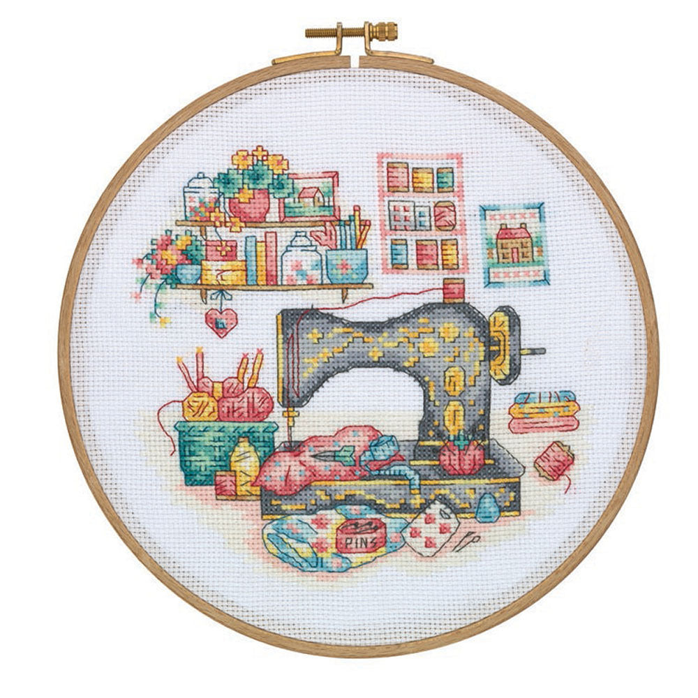 Creative World Of Crafts The Sewing Box Cross Stitch Kit - 21.5cm