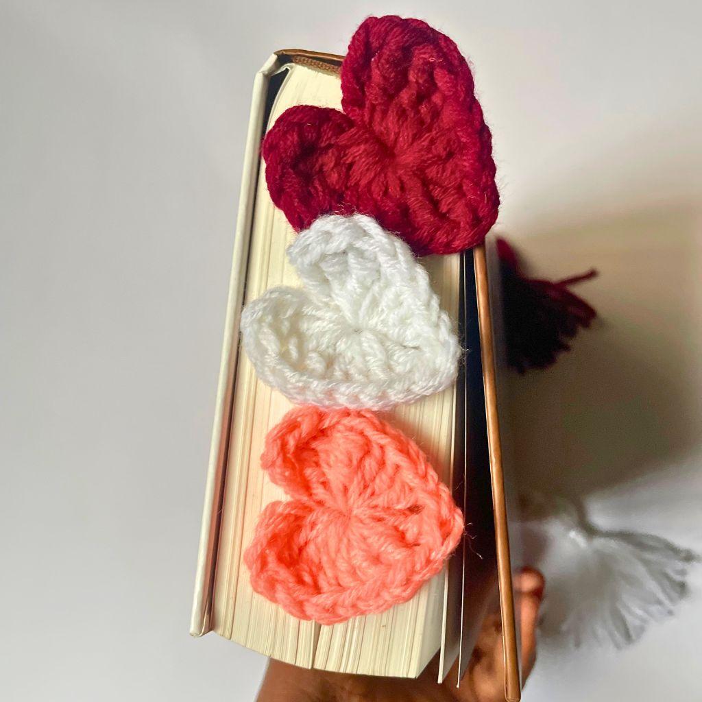 Crochet Heart Bookmark