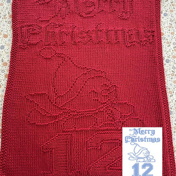 Nr. 463 12. Snowman Merry Christmas guest towel