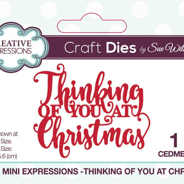 Creative Expressions Festive Craft Dies By Sue Wilson - Mini Expressions-Thinking Of You At Xmas
