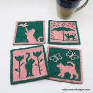 Cats in Spring Coasters