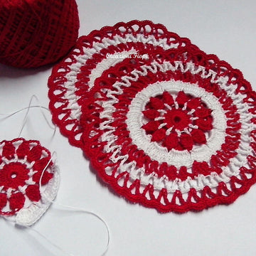 Christmas coaster lace doily