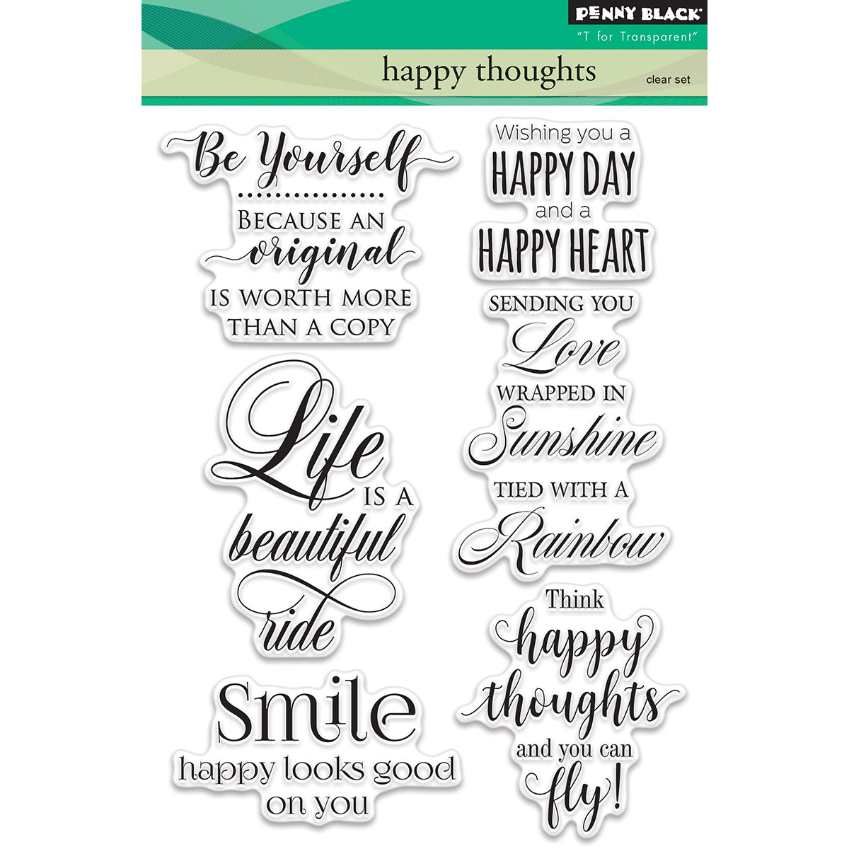 Penny Black Clear Stamps - Happy Thoughts