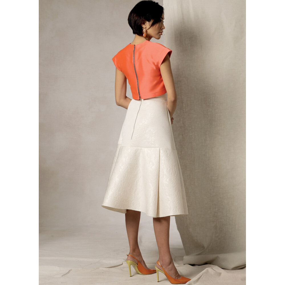 Vogue Misses' Crop Top and Flared Yoke Skirt V1486 - Sewing Pattern