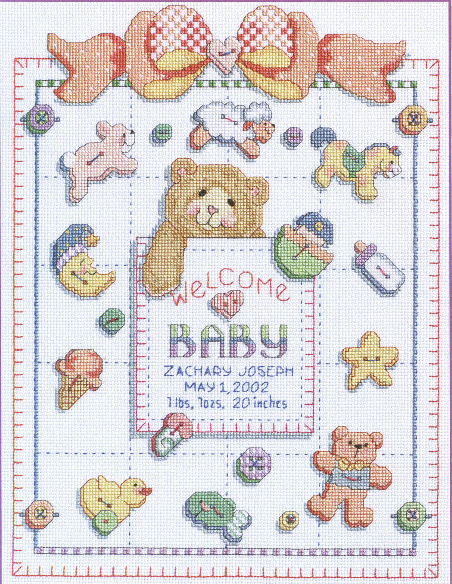 Buttons & Bows Birth Record - PDF