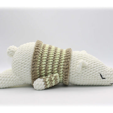 Sleeping White Bear Crochet Pattern