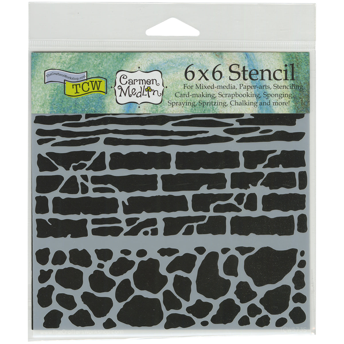 The Crafter's Workshop Crafter's Workshop Template 6"X6" - Rock Wall