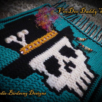 Halloween Mosaic Square - VooDoo Daddy Skull