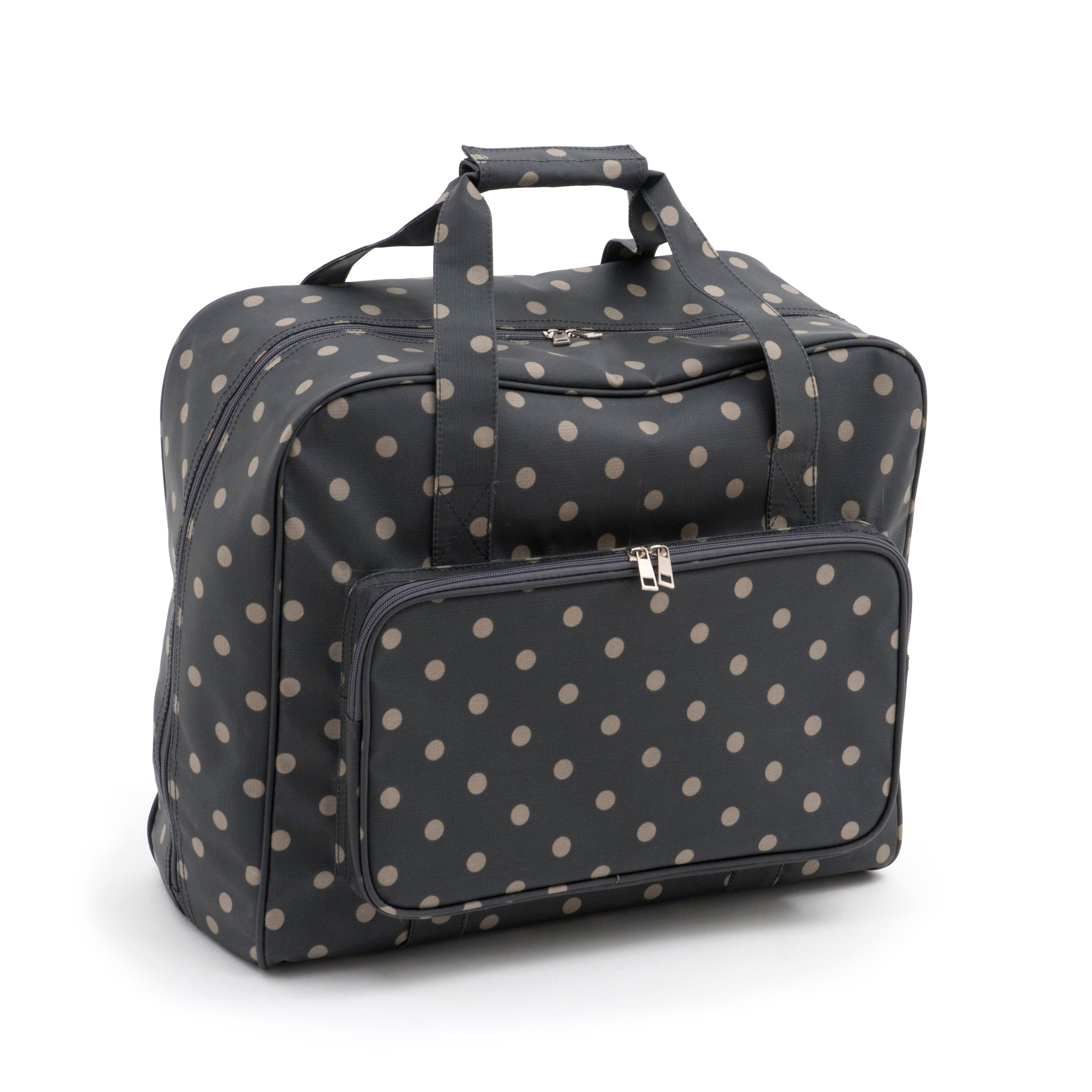 Hobbygift Charcoal Polka Dot Sewing Machine Bag