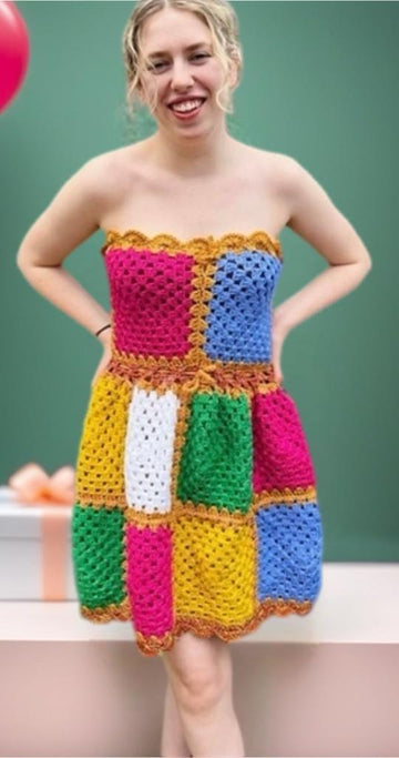 Peplum Crochet Dress