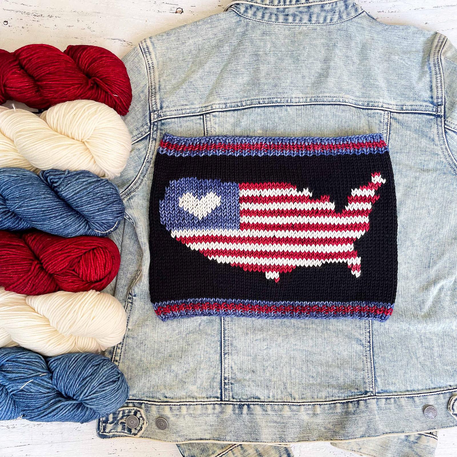 Red, White and Wool Cowl