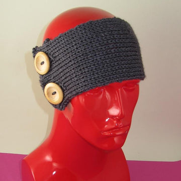 2 Button All Rib Headband