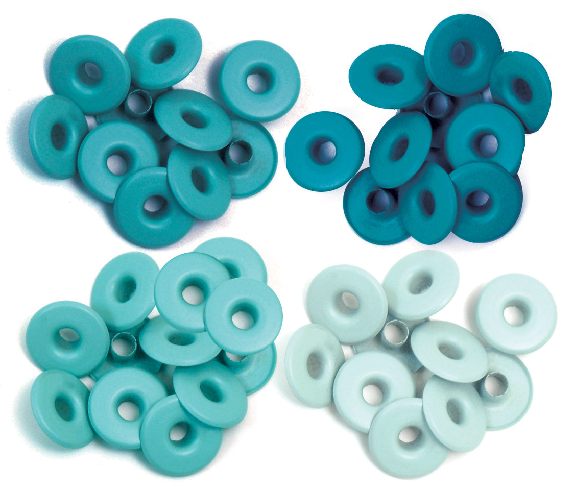 We R Memory Keepers We R Eyelets Wide 40/Pkg - Aqua