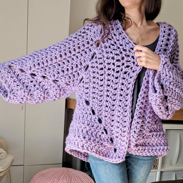 Super Chunky Hexagon Cardigan