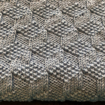 Knit and Purl Blankets x 2 - Building Blocks & Chevrons
